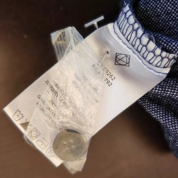 Point Zero BLK, Men's short sleeve, button, Navy & white diamonds, XL, Shirt - Picture 4 of 5